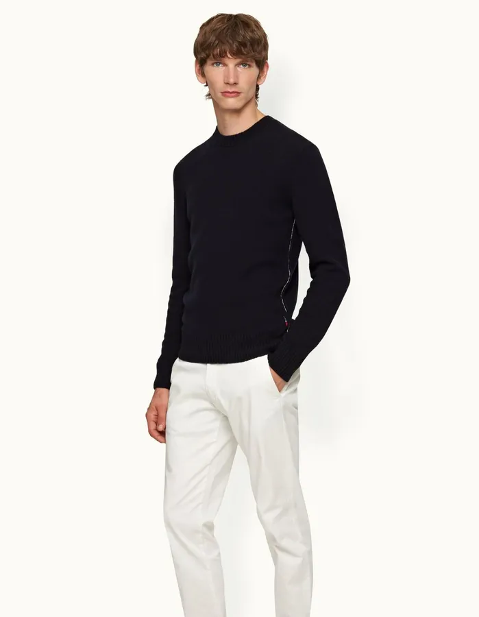 Orlebar Brown Knitwear Men Lorca Cashmere Night Iris