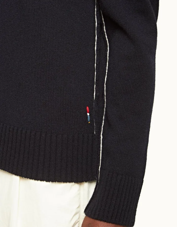 Orlebar Brown Knitwear Men Lorca Cashmere Night Iris