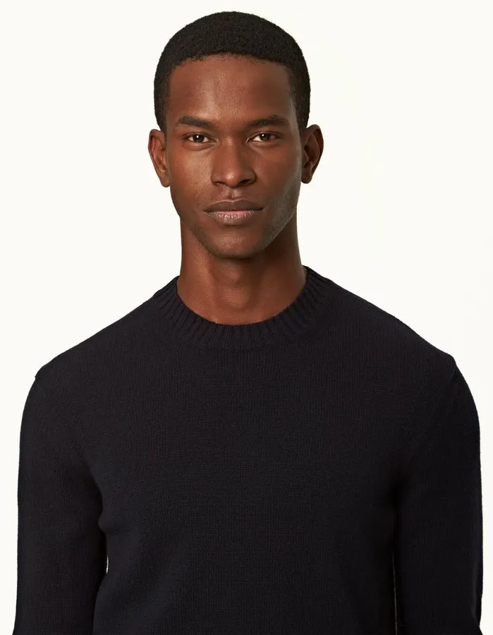 Orlebar Brown Knitwear Men Lorca Cashmere Night Iris