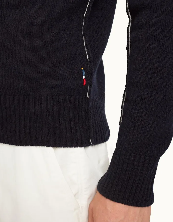 Orlebar Brown Knitwear Men Lorca Cashmere Night Iris
