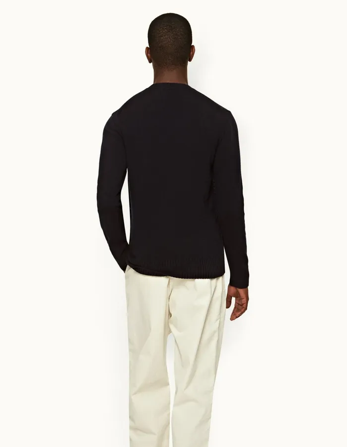 Orlebar Brown Knitwear Men Lorca Cashmere Night Iris