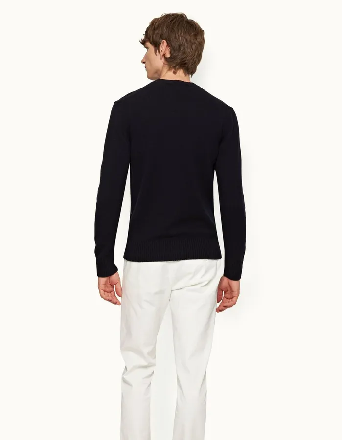 Orlebar Brown Knitwear Men Lorca Cashmere Night Iris