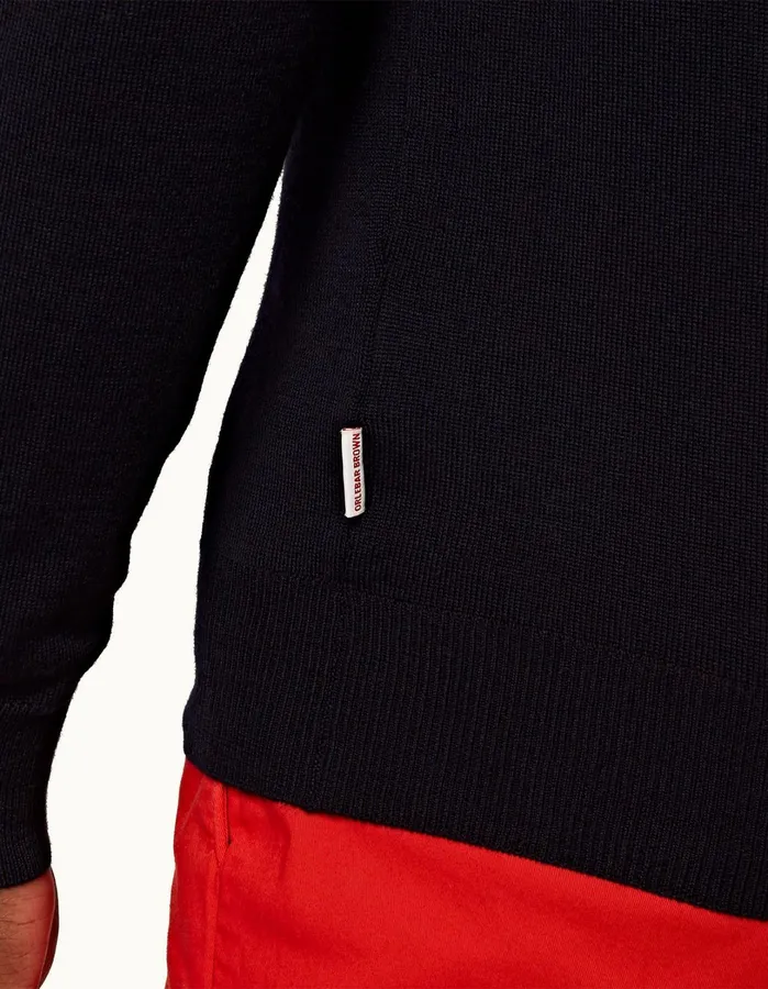 Orlebar Brown Knitwear Men Neilson Merino Navy