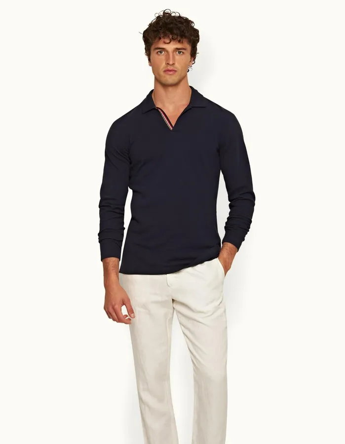 Orlebar Brown Polo Shirts Men Felix Night Iris
