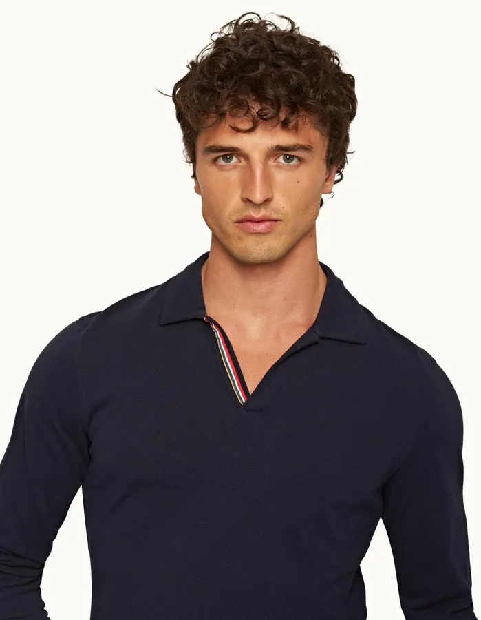 Orlebar Brown Polo Shirts Men Felix Night Iris