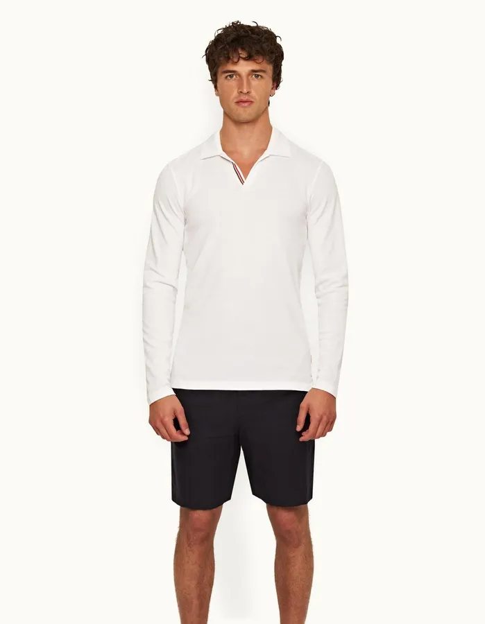 Orlebar Brown Polo Shirts Men Felix White