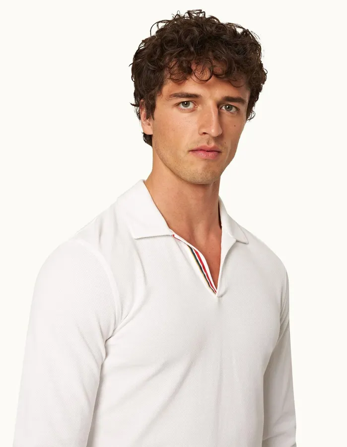 Orlebar Brown Polo Shirts Men Felix White