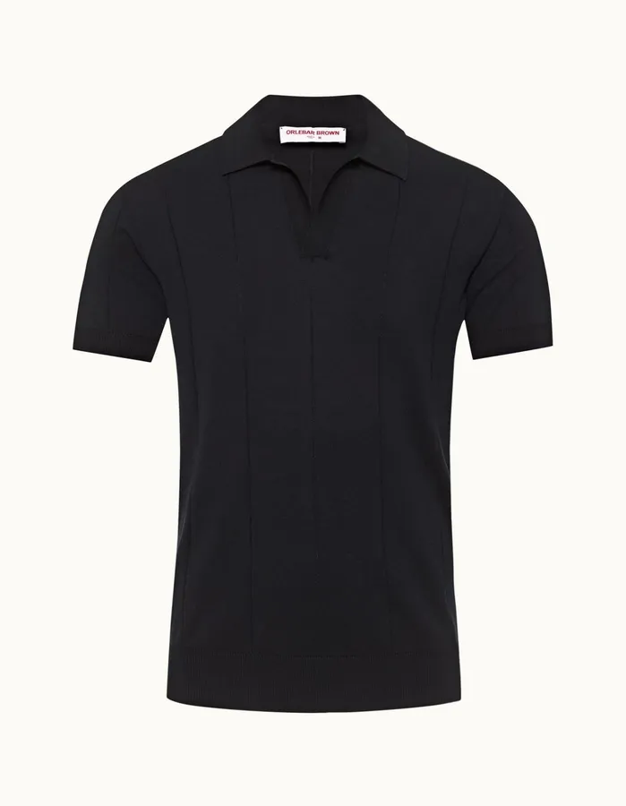 Orlebar Brown Polo Shirts Men Horton Cotton Silk Night Iris