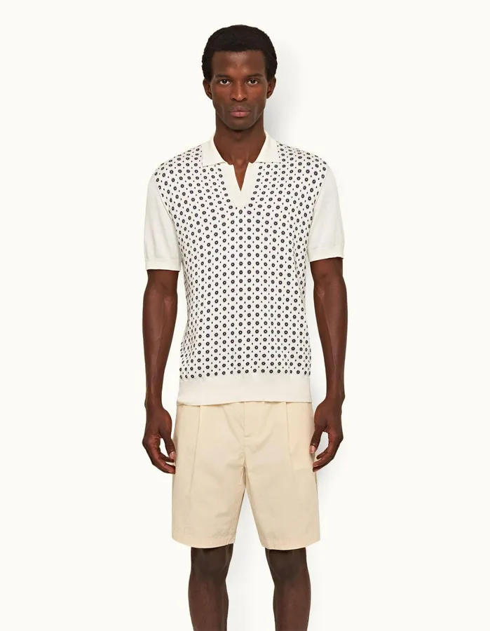 Orlebar Brown Polo Shirts Men Horton Silk Sea Mist