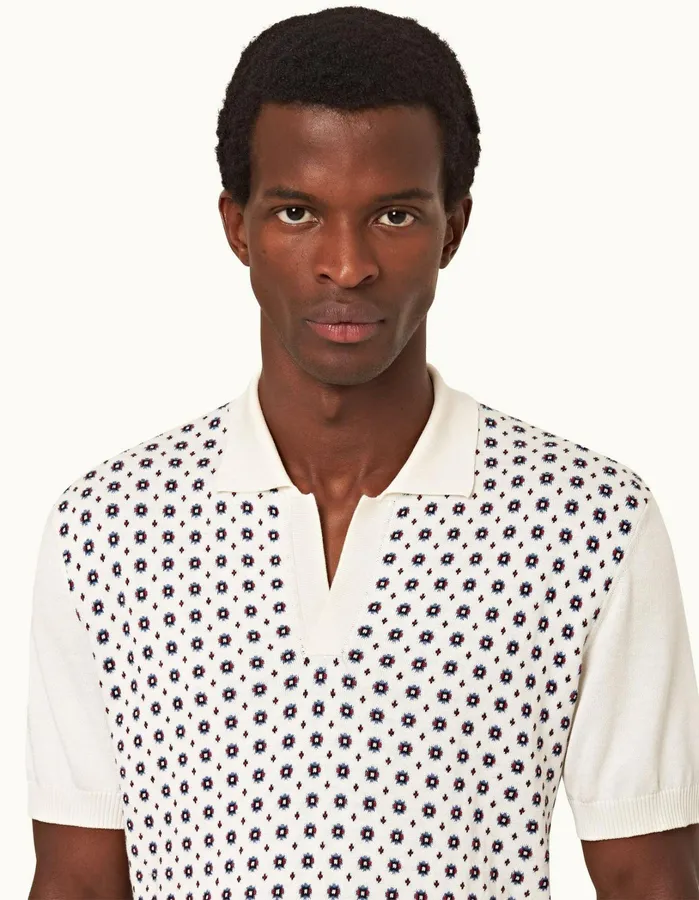 Orlebar Brown Polo Shirts Men Horton Silk Sea Mist
