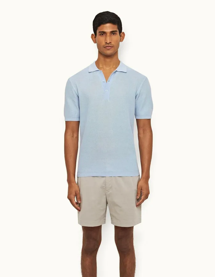 Orlebar Brown Polo Shirts Men Maranon Ice Blue