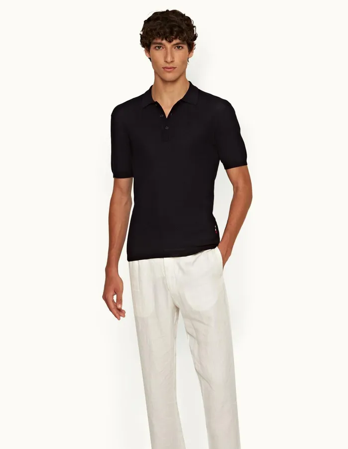 Orlebar Brown Polo Shirts Men Maranon Night Iris