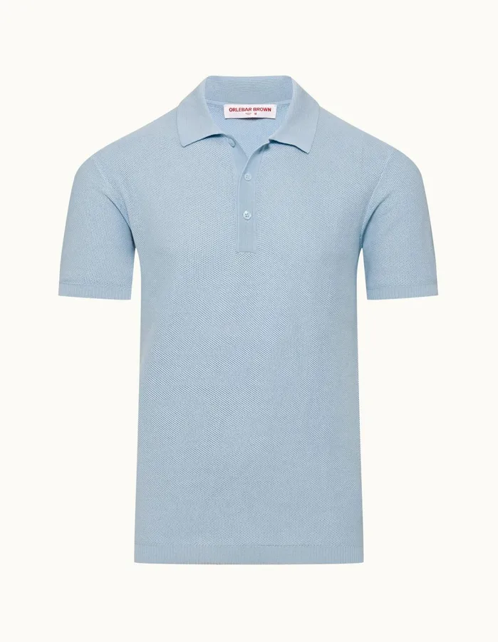 Orlebar Brown Polo Shirts Men Maranon Powdered Sky