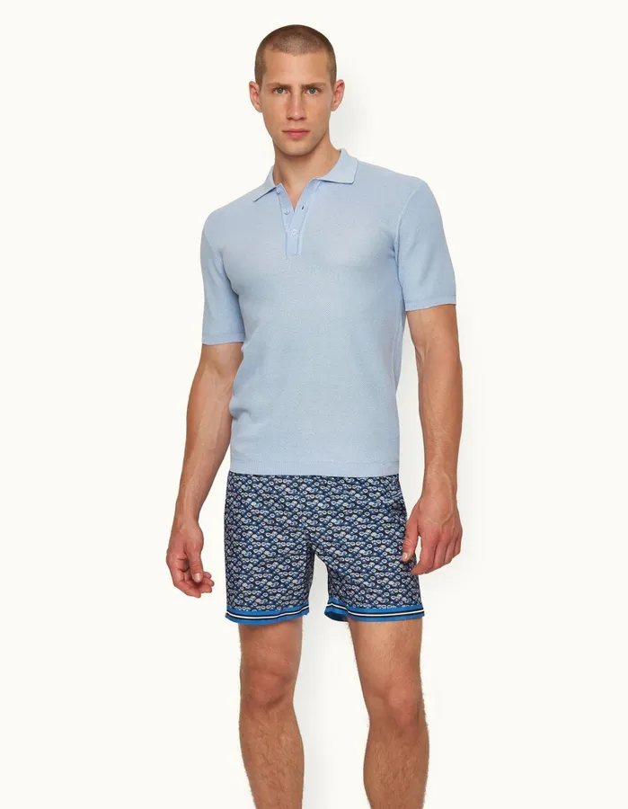 Orlebar Brown Polo Shirts Men Maranon Powdered Sky