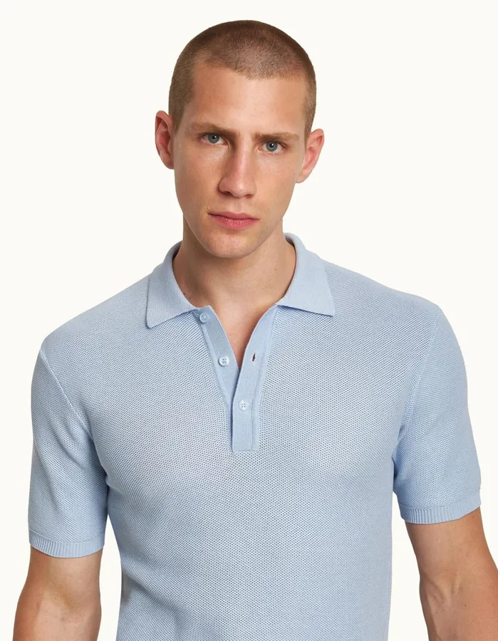 Orlebar Brown Polo Shirts Men Maranon Powdered Sky