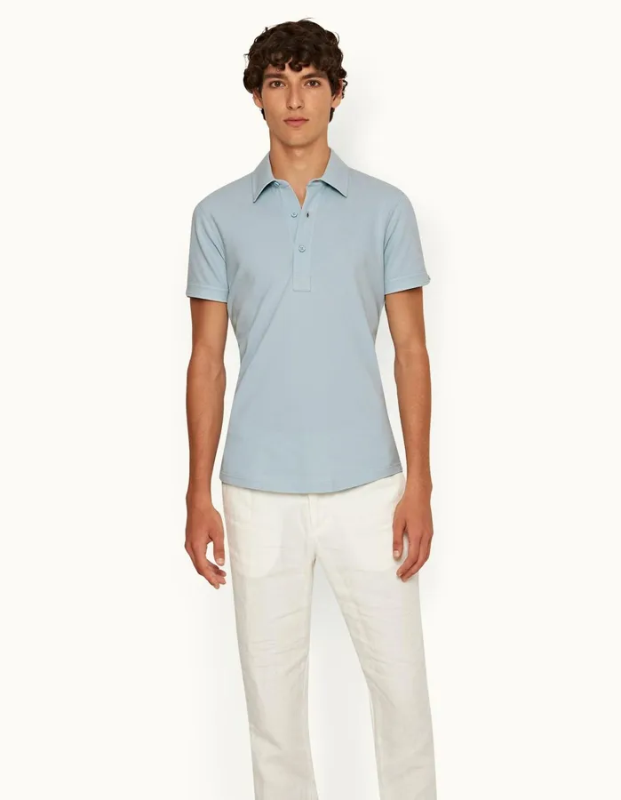 Orlebar Brown Polo Shirts Men Sebastian Powdered Sky