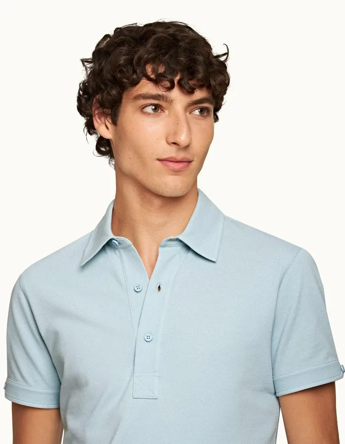Orlebar Brown Polo Shirts Men Sebastian Powdered Sky