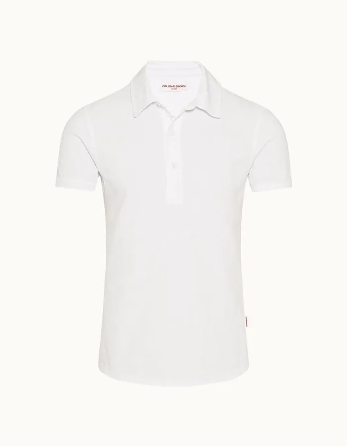 Orlebar Brown Polo Shirts Men Sebastian White