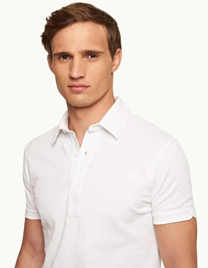 Orlebar Brown Polo Shirts Men Sebastian White