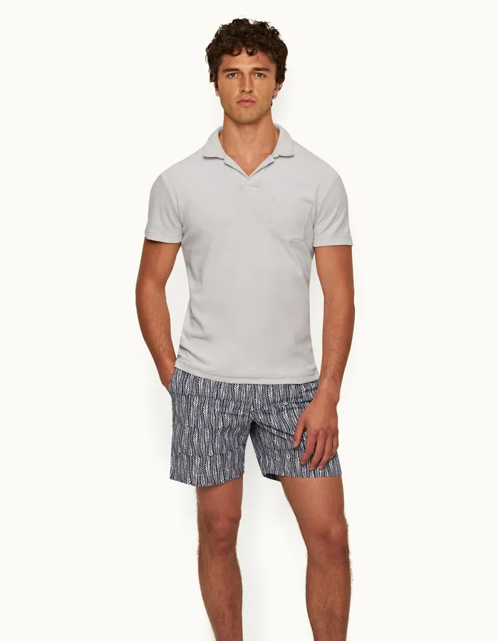 Orlebar Brown Polo Shirts Men Terry Towelling Cinder
