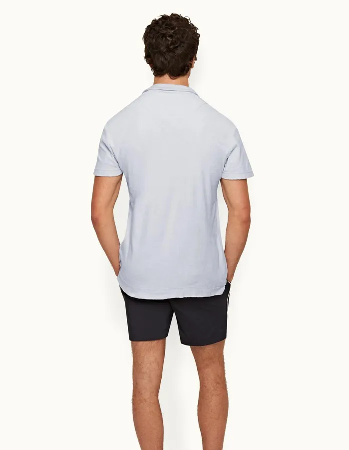 Orlebar Brown Polo Shirts Men Terry Towelling Light Island Sky