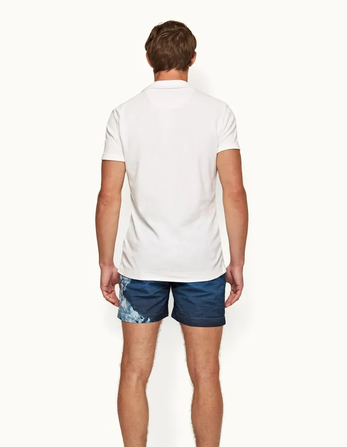 Orlebar Brown Polo Shirts Men Terry Towelling White