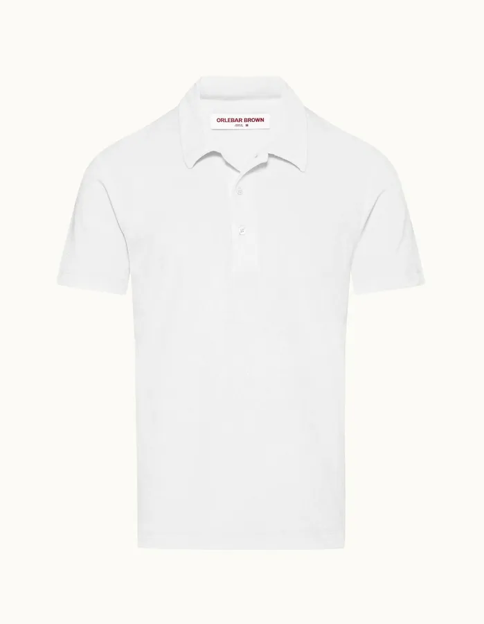 Orlebar Brown Polo Shirts Men Walcott Velvet White