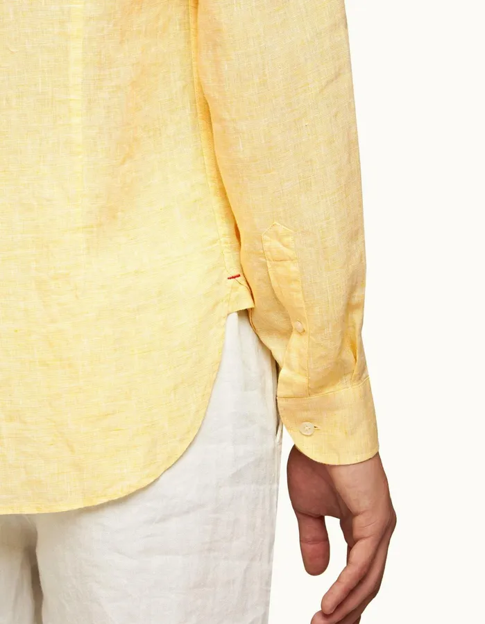Orlebar Brown Shirts Men Giles Linen Toucanwhite