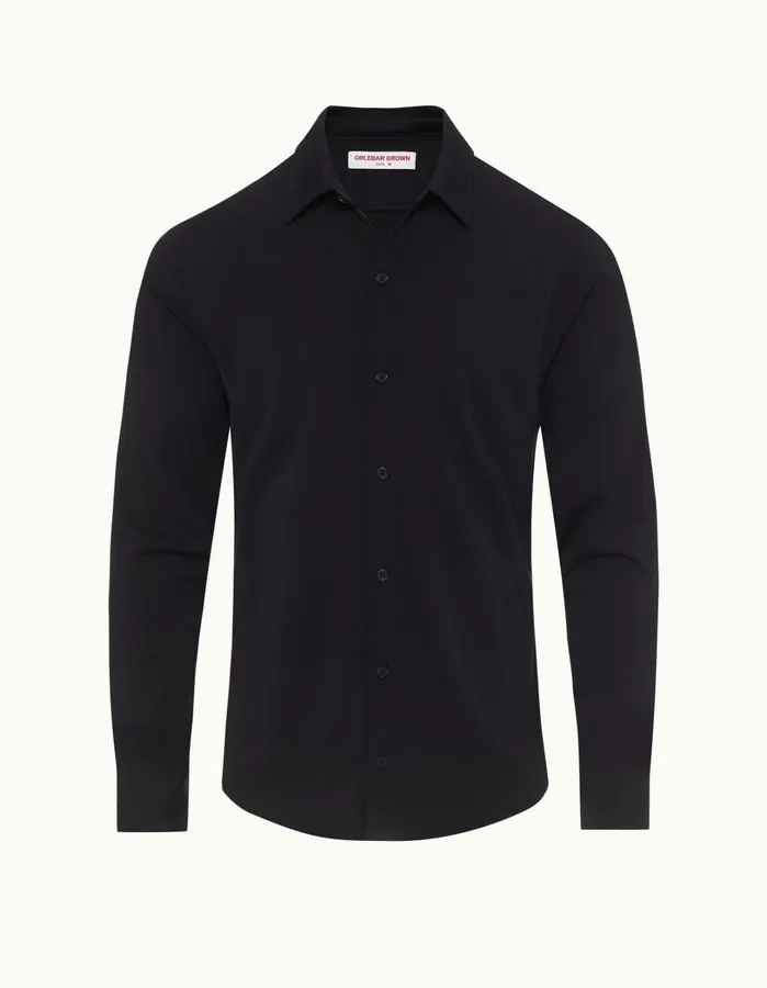 Orlebar Brown Shirts Men Giles Merino Night Iris