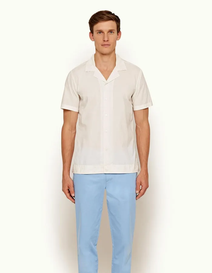 Orlebar Brown Shirts Men Golden Gun Shirt Ivory