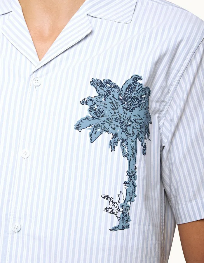Orlebar Brown Shirts Men Hibbert Light Island Skywhite