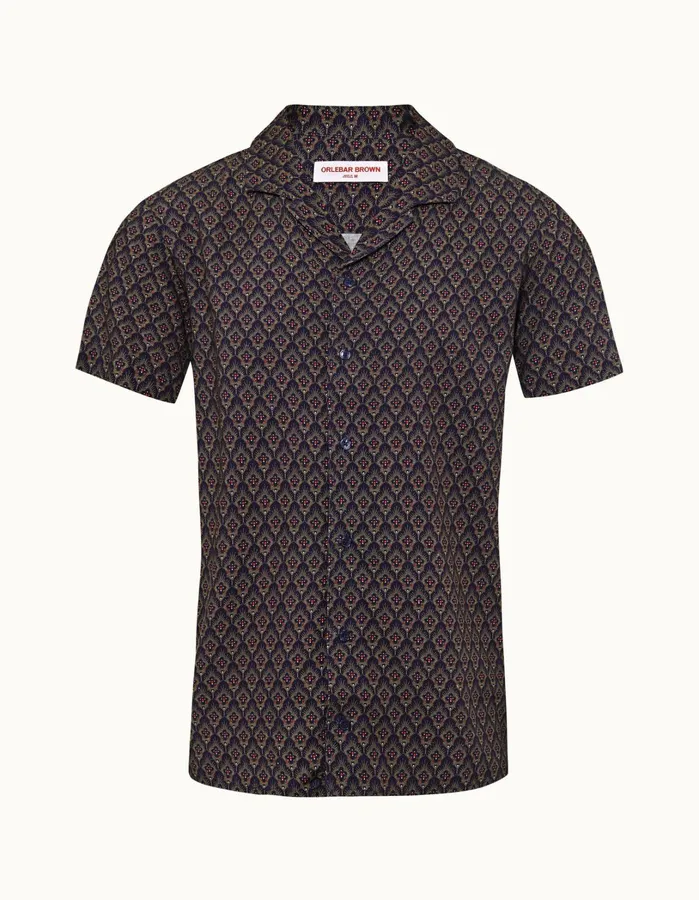 Orlebar Brown Shirts Men Hibbert Midnight Navy