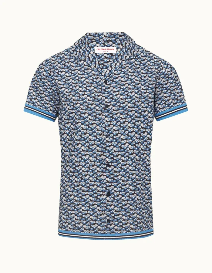 Orlebar Brown Shirts Men Hibbert Night Irispowdered Sky