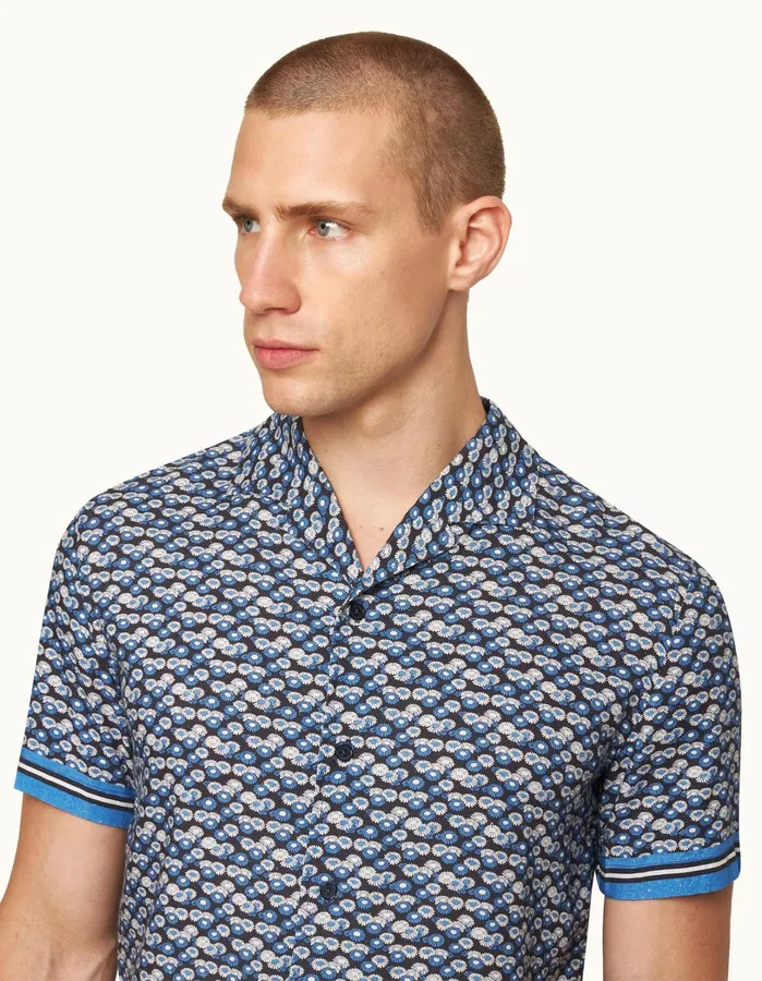 Orlebar Brown Shirts Men Hibbert Night Irispowdered Sky