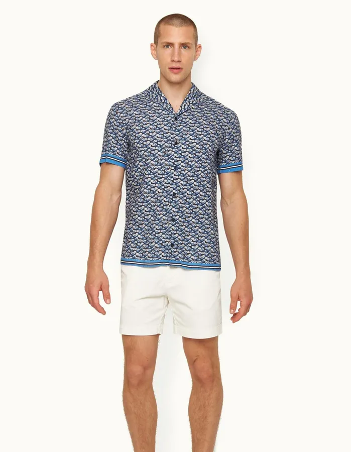 Orlebar Brown Shirts Men Hibbert Night Irispowdered Sky