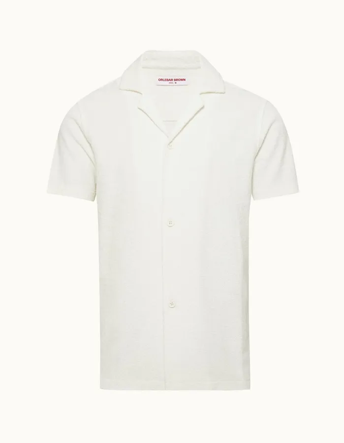 Orlebar Brown Shirts Men Howell Towelling Sea Mist