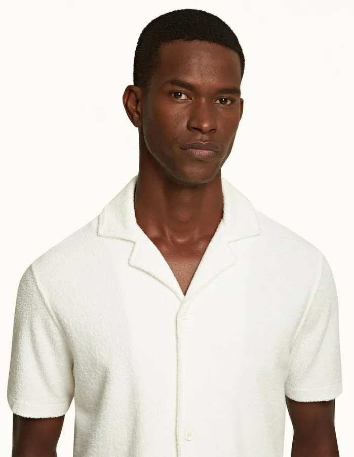 Orlebar Brown Shirts Men Howell Towelling Sea Mist