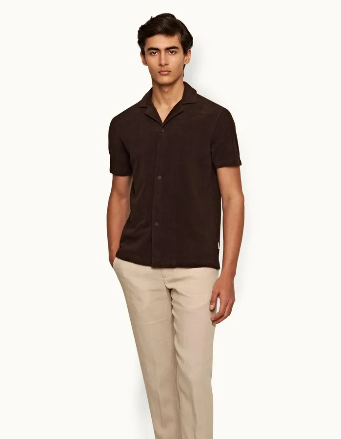 Orlebar Brown Shirts Men Howell Truffle