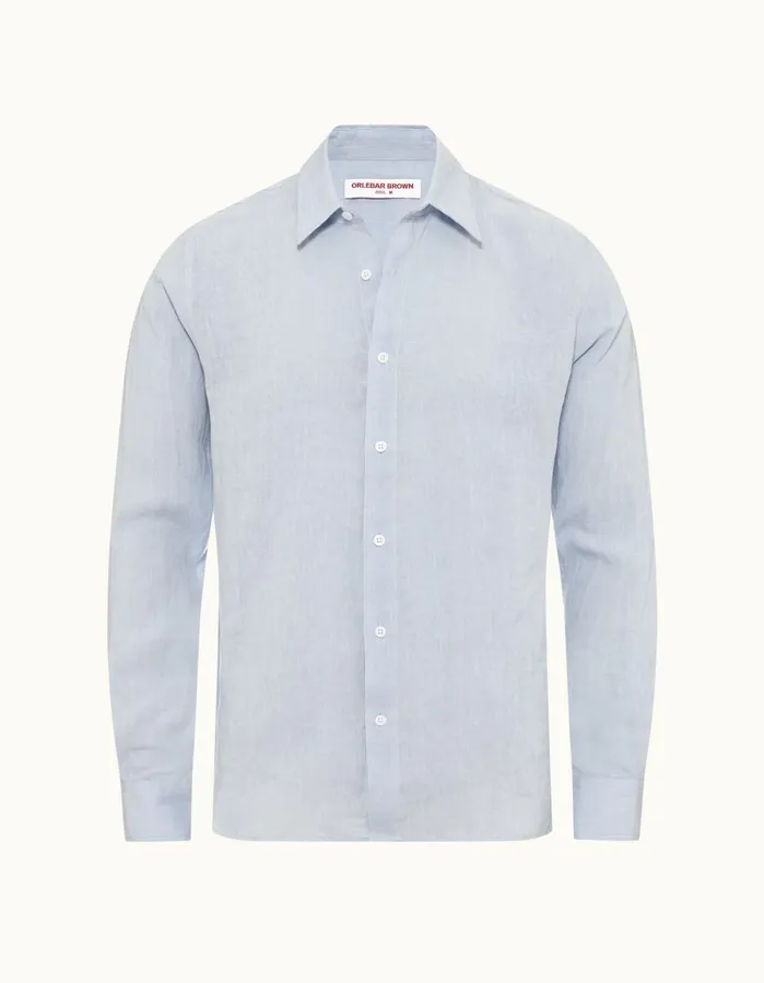 Orlebar Brown Shirts Men Justin Linen Hush