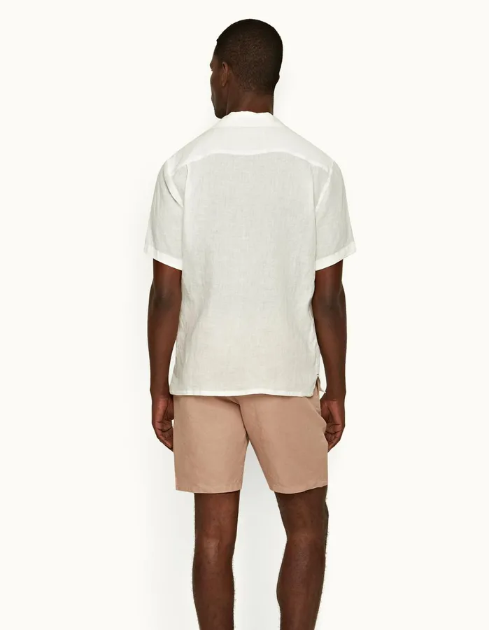 Orlebar Brown Shirts Men Maitan Linen White