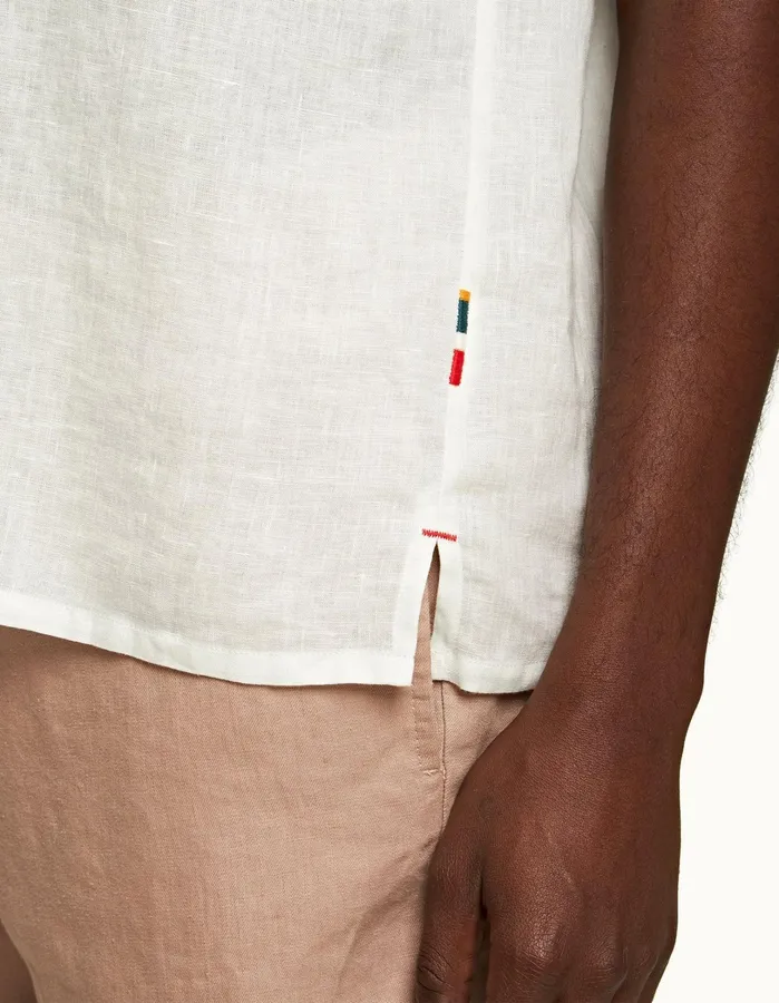 Orlebar Brown Shirts Men Maitan Linen White