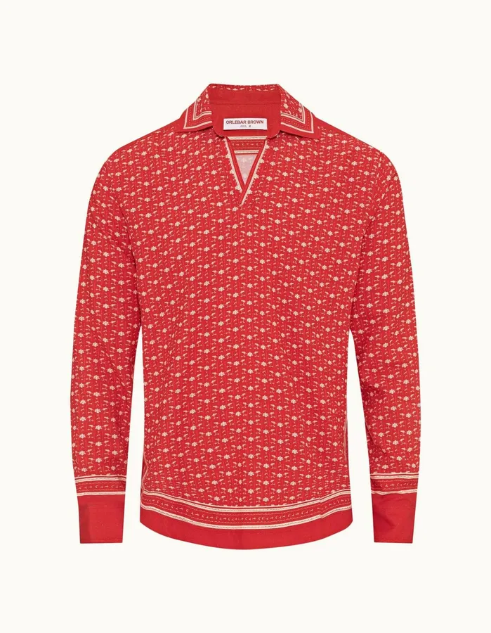 Orlebar Brown Shirts Men Ridley Vermillionsea Mist