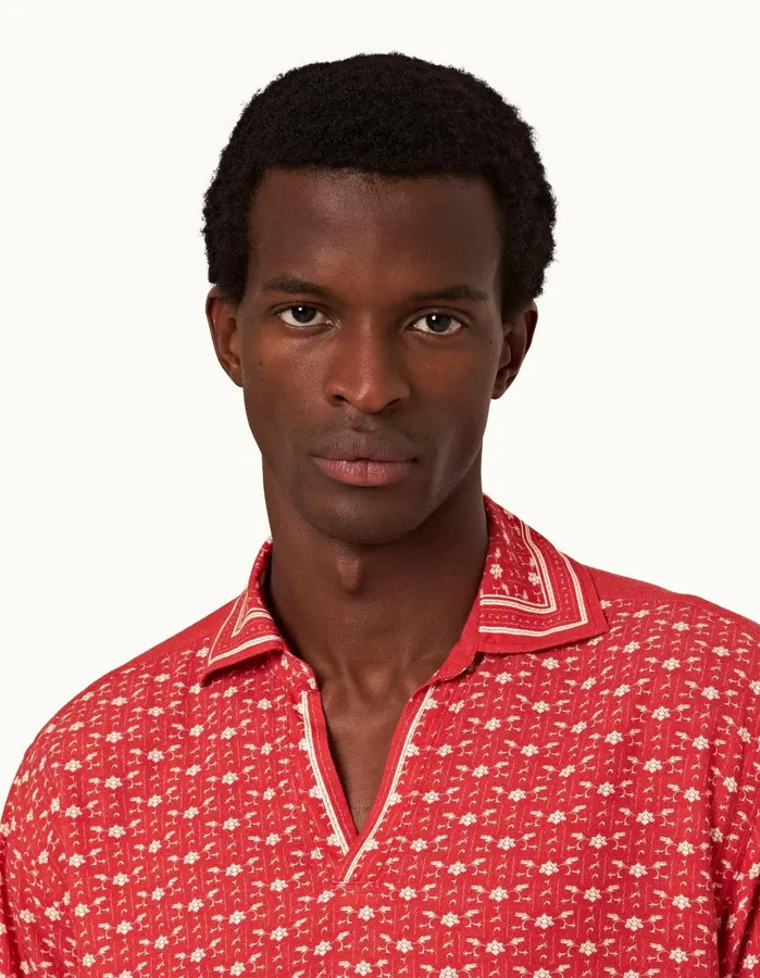 Orlebar Brown Shirts Men Ridley Vermillionsea Mist