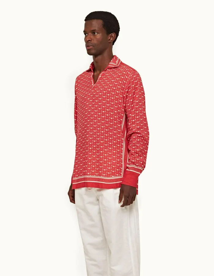 Orlebar Brown Shirts Men Ridley Vermillionsea Mist