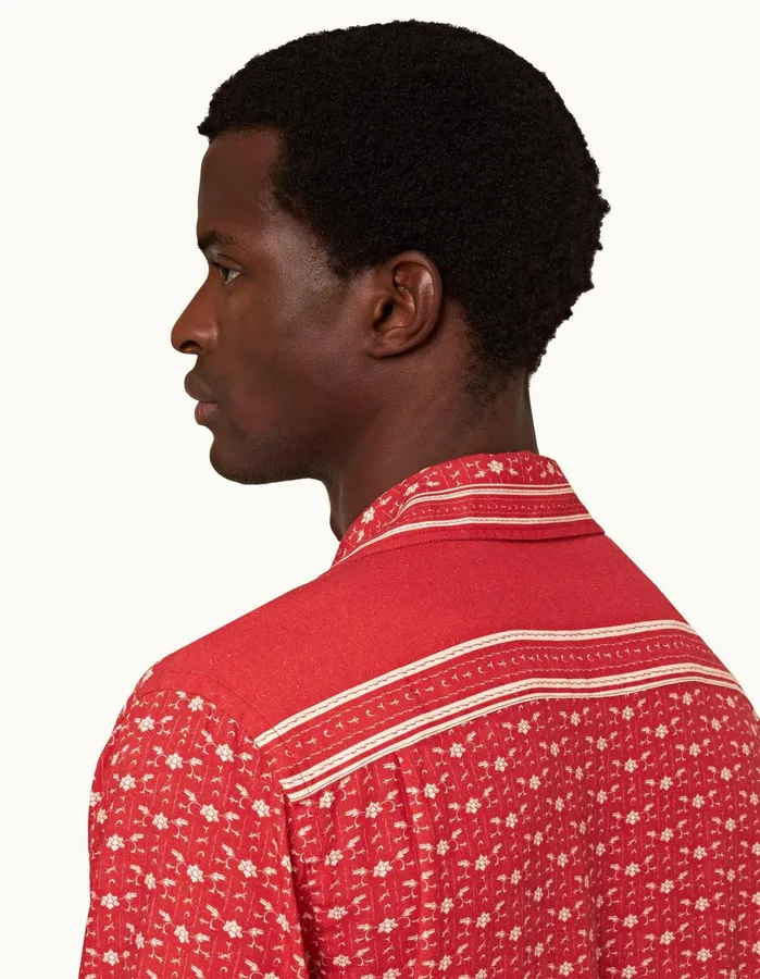 Orlebar Brown Shirts Men Ridley Vermillionsea Mist