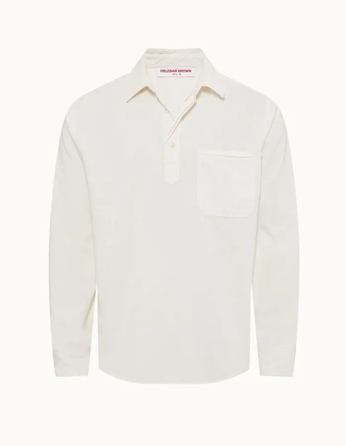 Orlebar Brown Shirts Men Shanklin Corduroy Sea Mist
