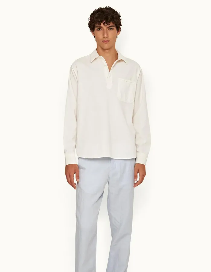 Orlebar Brown Shirts Men Shanklin Corduroy Sea Mist
