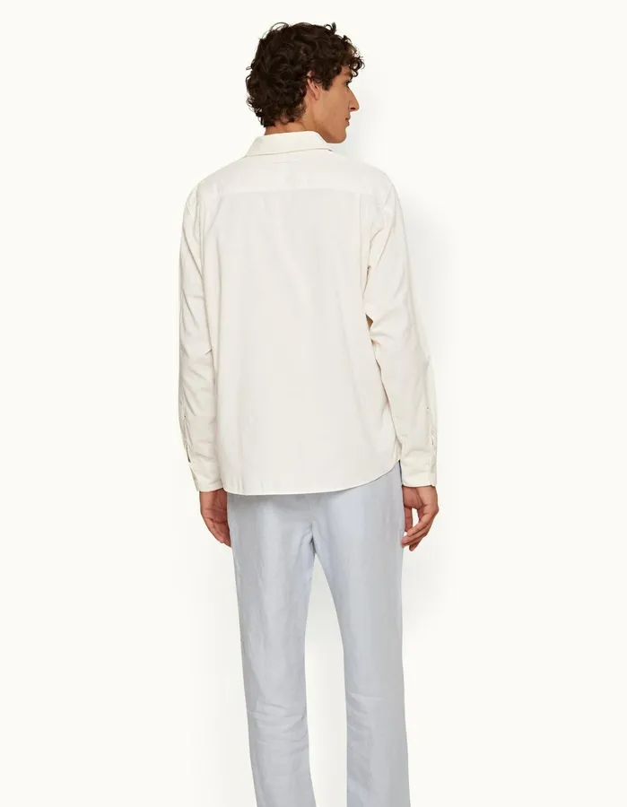 Orlebar Brown Shirts Men Shanklin Corduroy Sea Mist
