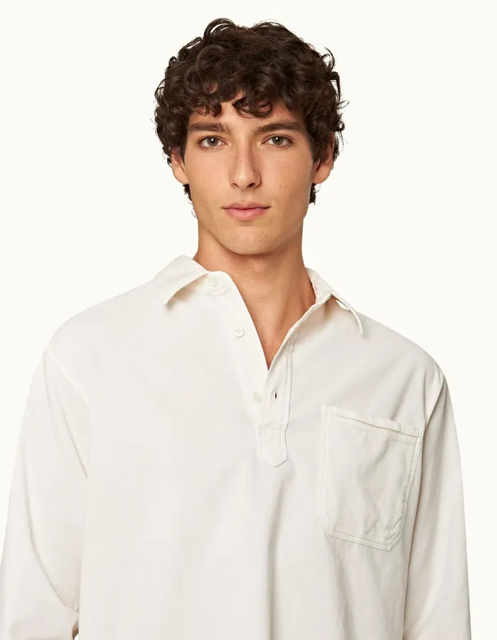 Orlebar Brown Shirts Men Shanklin Corduroy Sea Mist