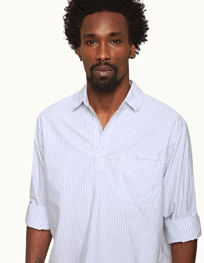Orlebar Brown Shirts Men Shanklin Light Island Skywhite